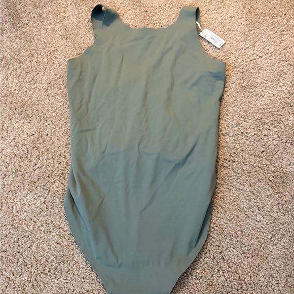 aerie Tops - aerie Sage Green Scoop Neck Bodysuit